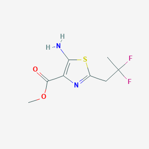 molecular formula C8H10F2N2O2S B2763450 Methyl 5-amino-2-(2,2-difluoropropyl)-1,3-thiazole-4-carboxylate CAS No. 2248358-75-8