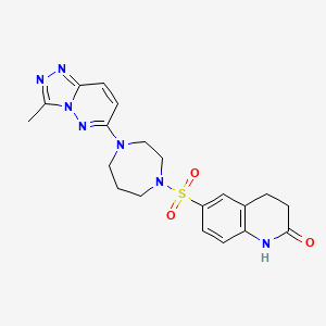 6-[[4-(3-Methyl-[1,2,4]triazolo[4,3-b]pyridazin-6-yl)-1,4-diazepan-1-yl]sulfonyl]-3,4-dihydro-1H-quinolin-2-one