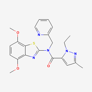 N-(4,7-dimethoxybenzo[d]thiazol-2-yl)-1-ethyl-3-methyl-N-(pyridin-2-ylmethyl)-1H-pyrazole-5-carboxamide