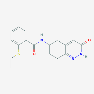 molecular formula C17H19N3O2S B2763457 2-(ethylthio)-N-(3-oxo-2,3,5,6,7,8-hexahydrocinnolin-6-yl)benzamide CAS No. 2034276-46-3
