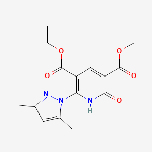 diethyl 2-(3,5-dimethyl-1H-pyrazol-1-yl)-6-hydroxy-3,5-pyridinedicarboxylate