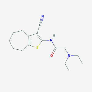 N-(3-cyano-5,6,7,8-tetrahydro-4H-cyclohepta[b]thien-2-yl)-2-(diethylamino)acetamide