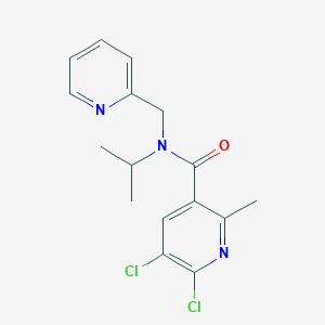 5,6-dichloro-2-methyl-N-(propan-2-yl)-N-[(pyridin-2-yl)methyl]pyridine-3-carboxamide
