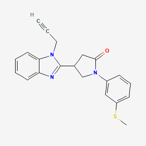 1-(3-(methylthio)phenyl)-4-(1-(prop-2-yn-1-yl)-1H-benzo[d]imidazol-2-yl)pyrrolidin-2-one