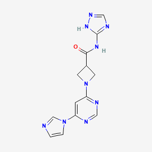1-(6-(1H-imidazol-1-yl)pyrimidin-4-yl)-N-(1H-1,2,4-triazol-5-yl)azetidine-3-carboxamide