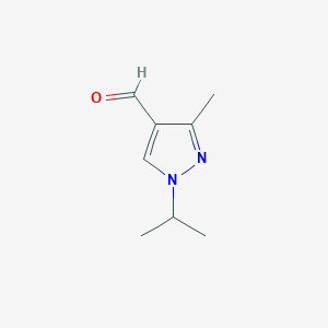 molecular formula C8H12N2O B2763479 1-Isopropyl-3-methyl-1H-pyrazole-4-carbaldehyde CAS No. 1006453-59-3