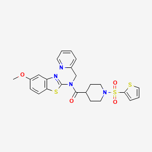 N-(5-methoxybenzo[d]thiazol-2-yl)-N-(pyridin-2-ylmethyl)-1-(thiophen-2-ylsulfonyl)piperidine-4-carboxamide