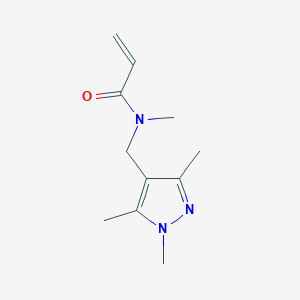 N-Methyl-N-[(1,3,5-trimethylpyrazol-4-yl)methyl]prop-2-enamide