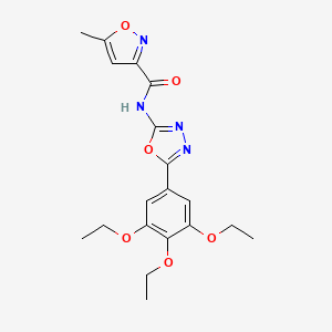 5-methyl-N-(5-(3,4,5-triethoxyphenyl)-1,3,4-oxadiazol-2-yl)isoxazole-3-carboxamide