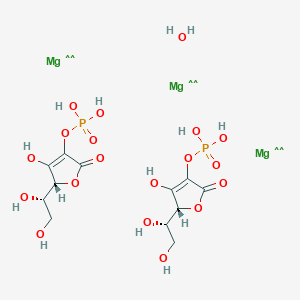 molecular formula C12H26Mg3O19P2 B2763493 2-(二氢氢磷酸)-L-抗坏血酸, 二镁盐水合物 CAS No. 1713265-25-8