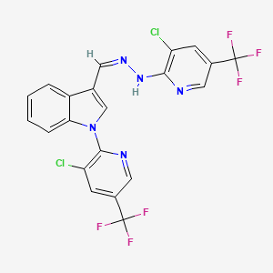 1-[3-chloro-5-(trifluoromethyl)-2-pyridinyl]-1H-indole-3-carbaldehyde N-[3-chloro-5-(trifluoromethyl)-2-pyridinyl]hydrazone