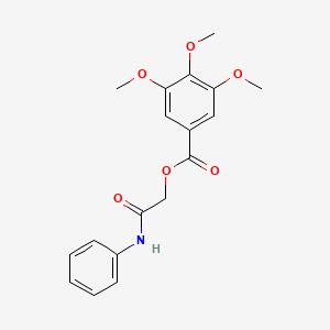 molecular formula C18H19NO6 B2763497 (2-Anilino-2-oxoethyl) 3,4,5-trimethoxybenzoate CAS No. 459786-46-0