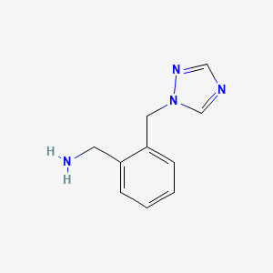 molecular formula C10H12N4 B2763500 [2-(1H-1,2,4-triazol-1-ylmethyl)phenyl]methanamine CAS No. 159148-84-2