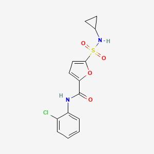 molecular formula C14H13ClN2O4S B2763502 N-(2-chlorophenyl)-5-(cyclopropylsulfamoyl)furan-2-carboxamide CAS No. 1171404-26-4
