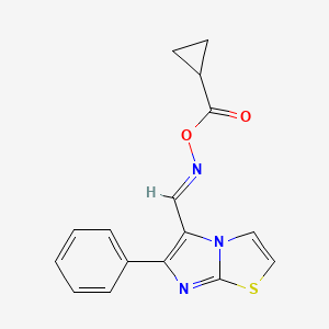 5-({[(Cyclopropylcarbonyl)oxy]imino}methyl)-6-phenylimidazo[2,1-b][1,3]thiazole
