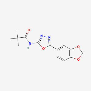 N-(5-(benzo[d][1,3]dioxol-5-yl)-1,3,4-oxadiazol-2-yl)pivalamide