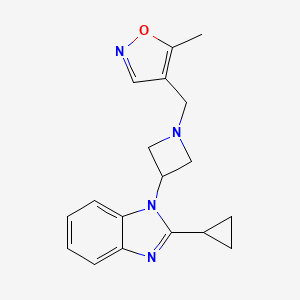 4-[[3-(2-Cyclopropylbenzimidazol-1-yl)azetidin-1-yl]methyl]-5-methyl-1,2-oxazole