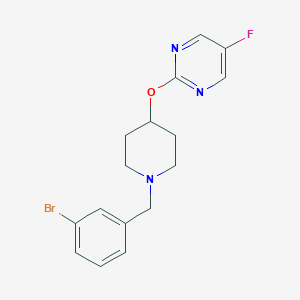 molecular formula C16H17BrFN3O B2763522 2-[1-[(3-Bromophenyl)methyl]piperidin-4-yl]oxy-5-fluoropyrimidine CAS No. 2380068-08-4