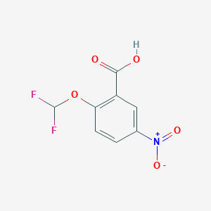 molecular formula C8H5F2NO5 B2763523 2-(Difluoromethoxy)-5-nitrobenzoic acid CAS No. 438029-38-0