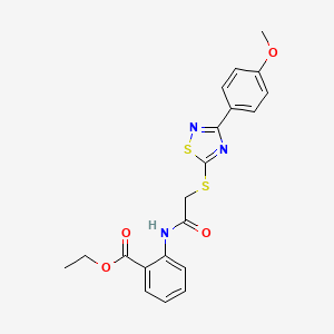 Ethyl 2-(2-((3-(4-methoxyphenyl)-1,2,4-thiadiazol-5-yl)thio)acetamido)benzoate