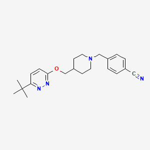 4-[[4-[(6-Tert-butylpyridazin-3-yl)oxymethyl]piperidin-1-yl]methyl]benzonitrile