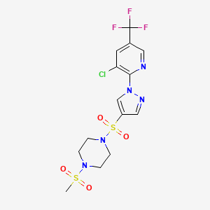 1-({1-[3-chloro-5-(trifluoromethyl)pyridin-2-yl]-1H-pyrazol-4-yl}sulfonyl)-4-methanesulfonylpiperazine