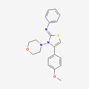 (Z)-N-(4-(4-methoxyphenyl)-3-morpholinothiazol-2(3H)-ylidene)aniline