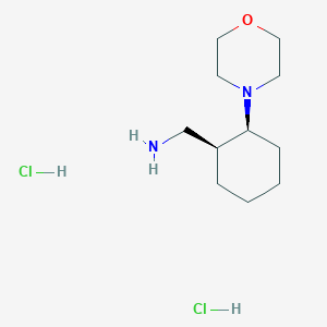 molecular formula C11H24Cl2N2O B2763551 [(1S,2S)-2-Morpholin-4-ylcyclohexyl]methanamine;dihydrochloride CAS No. 2095396-62-4
