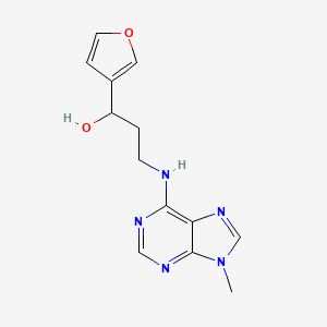 1-(Furan-3-yl)-3-[(9-methylpurin-6-yl)amino]propan-1-ol