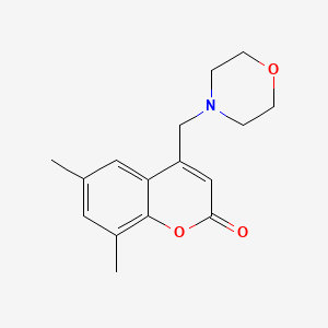 molecular formula C16H19NO3 B2763565 6,8-Dimethyl-4-(morpholin-4-ylmethyl)chromen-2-one CAS No. 847380-09-0