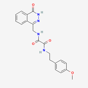 molecular formula C20H20N4O4 B2763570 N-[2-(4-methoxyphenyl)ethyl]-N'-[(4-oxo-3,4-dihydrophthalazin-1-yl)methyl]ethanediamide CAS No. 923196-26-3