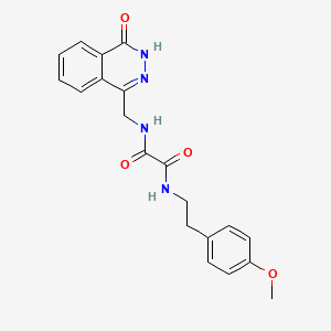 molecular formula C20H20N4O4 B2763570 N'-[2-(4-methoxyphenyl)ethyl]-N-[(4-oxo-3,4-dihydrophthalazin-1-yl)methyl]ethanediamide CAS No. 923196-26-3