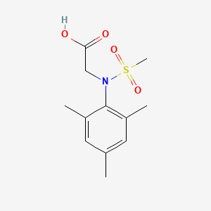 molecular formula C12H17NO4S B2763575 N-Mesityl-N-(methylsulfonyl)glycine CAS No. 952916-64-2