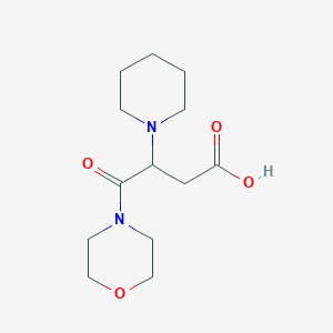 molecular formula C13H22N2O4 B2763576 4-(吗啉-4-基)-4-氧代-3-(哌啶-1-基)丁酸 CAS No. 881956-20-3