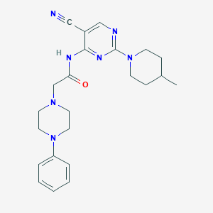 N-[5-cyano-2-(4-methyl-1-piperidinyl)-4-pyrimidinyl]-2-(4-phenyl-1-piperazinyl)acetamide