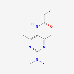 N-(2-(dimethylamino)-4,6-dimethylpyrimidin-5-yl)propionamide