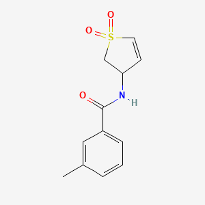 molecular formula C12H13NO3S B2763591 N-(1,1-dioxido-2,3-dihydrothiophen-3-yl)-3-methylbenzamide CAS No. 946339-37-3
