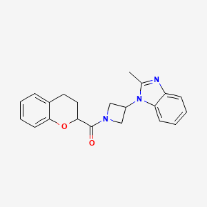 3,4-Dihydro-2H-chromen-2-yl-[3-(2-methylbenzimidazol-1-yl)azetidin-1-yl]methanone