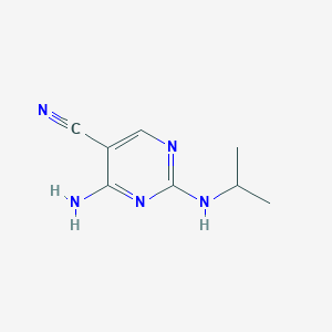 molecular formula C8H11N5 B276360 4-Amino-2-(isopropylamino)-5-pyrimidinecarbonitrile 