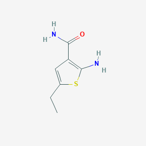 molecular formula C7H10N2OS B2763603 2-氨基-5-乙基噻吩-3-甲酰胺 CAS No. 343270-71-3