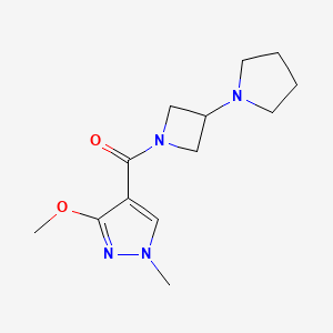 (3-Methoxy-1-methylpyrazol-4-yl)-(3-pyrrolidin-1-ylazetidin-1-yl)methanone