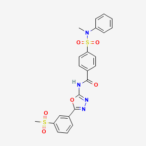 4-(N-methyl-N-phenylsulfamoyl)-N-(5-(3-(methylsulfonyl)phenyl)-1,3,4-oxadiazol-2-yl)benzamide
