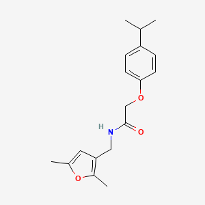 molecular formula C18H23NO3 B2763633 N-((2,5-二甲基呋喃-3-基)甲基)-2-(4-异丙基苯氧)乙酰胺 CAS No. 1351644-34-2