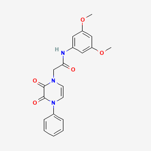 molecular formula C20H19N3O5 B2763645 N-(3,5-二甲氧基苯基)-2-(2,3-二氧代-4-苯基-3,4-二氢吡嗪-1(2H)-基)乙酰胺 CAS No. 899213-27-5