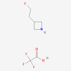 molecular formula C7H11F4NO2 B2763646 3-(2-氟乙基)氮杂环丁烷；2,2,2-三氟乙酸 CAS No. 2260932-93-0