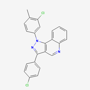 molecular formula C23H15Cl2N3 B2763647 1-(3-chloro-4-methylphenyl)-3-(4-chlorophenyl)-1H-pyrazolo[4,3-c]quinoline CAS No. 932463-93-9