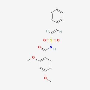 2,4-dimethoxy-N-[(E)-2-phenylethenyl]sulfonylbenzamide