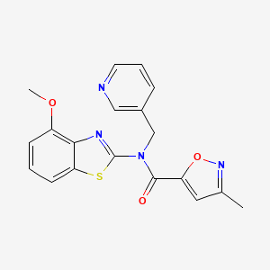 N-(4-methoxybenzo[d]thiazol-2-yl)-3-methyl-N-(pyridin-3-ylmethyl)isoxazole-5-carboxamide