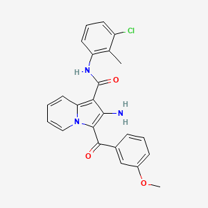 molecular formula C24H20ClN3O3 B2763657 2-amino-N-(3-chloro-2-methylphenyl)-3-(3-methoxybenzoyl)indolizine-1-carboxamide CAS No. 905764-29-6