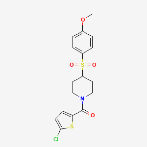 (5-Chlorothiophen-2-yl)(4-((4-methoxyphenyl)sulfonyl)piperidin-1-yl)methanone